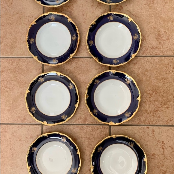 Vintage 8 Reichenbach Echo Kobalt Blue/Gold Plates - Picture 4 of 15